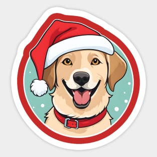 Lab Christmas Sticker